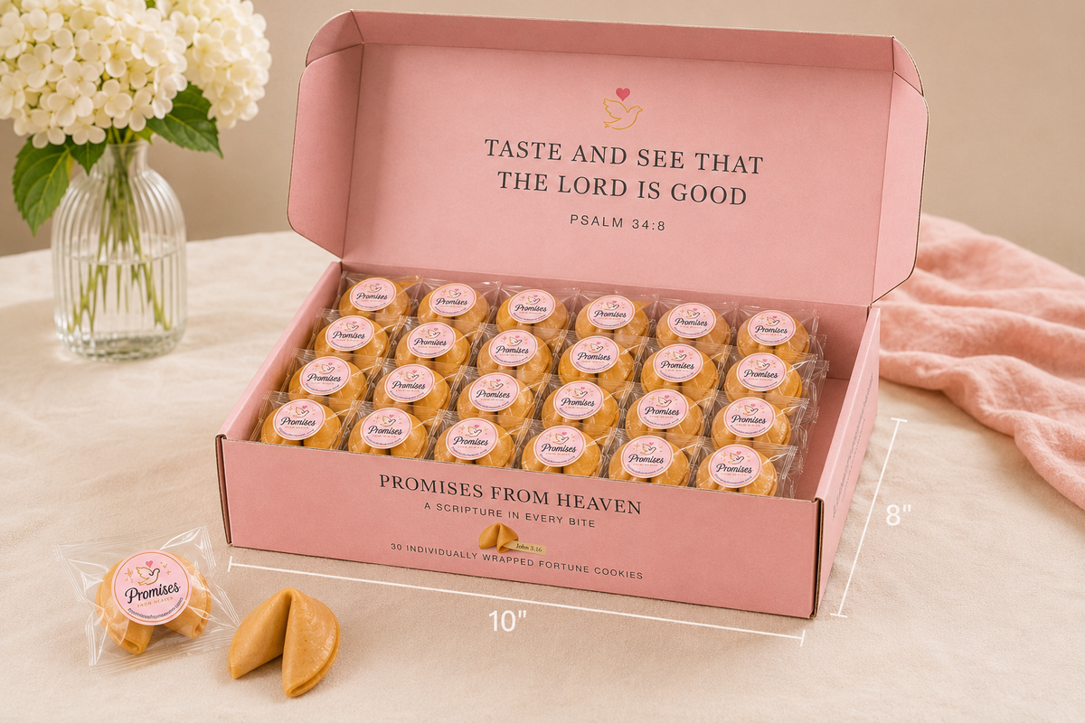 Promises From Heaven Scripture Fortune Cookies – Box of 30