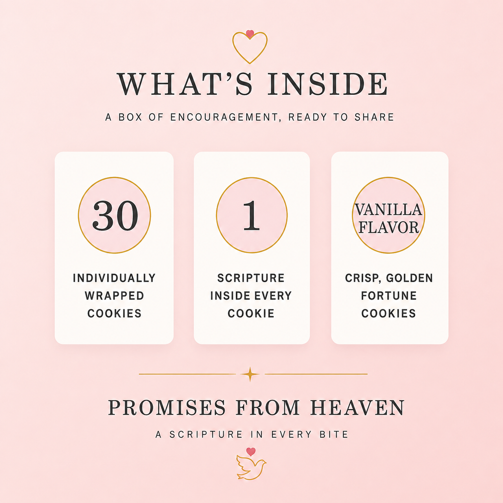 Promises From Heaven Scripture Fortune Cookies – Box of 30